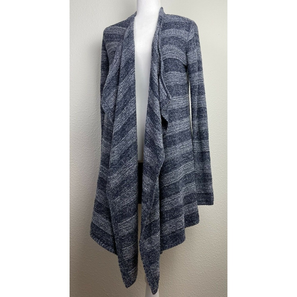 Barefoot‎ Dreams Blue Bamboo Chic Lite Waterfall Wrap Cardigan S/M